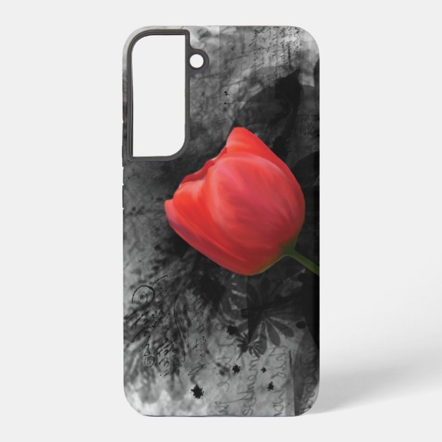 Red Tulip Samsung Galaxy S22+ Case (Back)