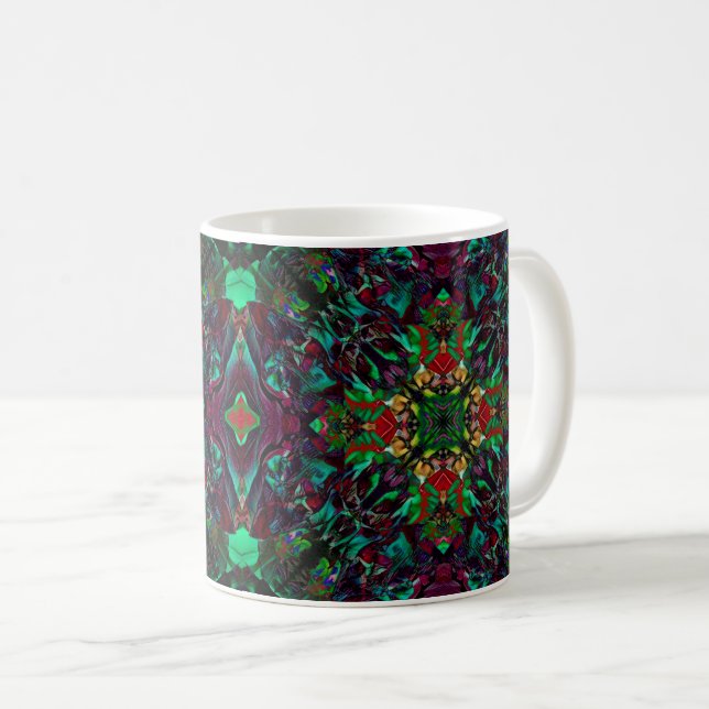 Red Tulip Square Coffee Mug (Front Right)