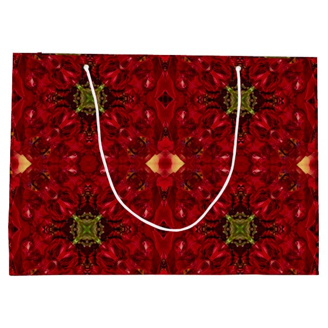 Red Tulip Square Large Gift Bag (Back)