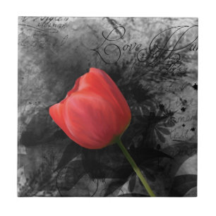 Red Tulip Tile