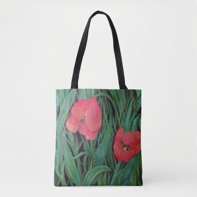 Red Tulip Tote Bag (Front)