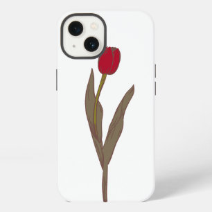 Red Tulip – Vintage Floral Illustration iPhone 13 Case