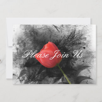 Red Tulip Wedding Invitation