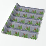 Red Tulips Blue Lake Arrowhead water Wrapping Paper<br><div class="desc">Photo of Spring Red Tulip by Lake Arrowhead blue water,  taken by Sandy Closs</div>