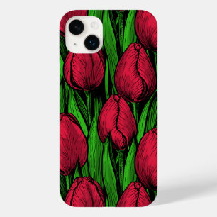Red tulips Case-Mate iPhone 14 plus case