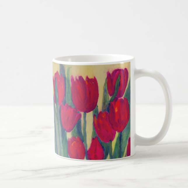 Red Tulips Coffee Mug (Right)