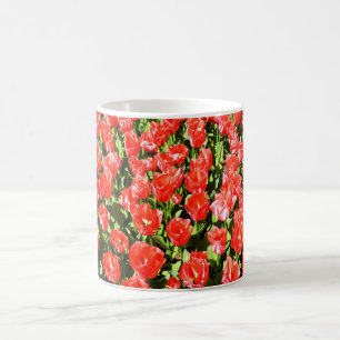 Red tulips coffee mug