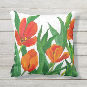 Red Tulips Cushion