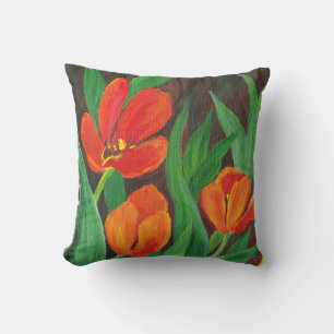 Red Tulips Cushion