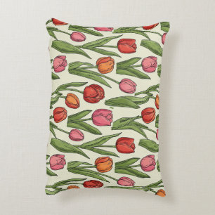 Red Tulips Decorative Cushion