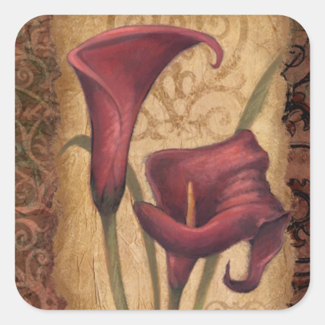 Red Tulips I Square Sticker (Front)
