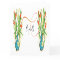 Red Tulips in Blue Vase Spring Floral Monogrammed