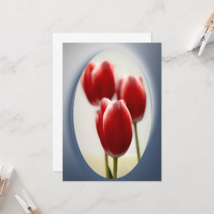 Red tulips invitation