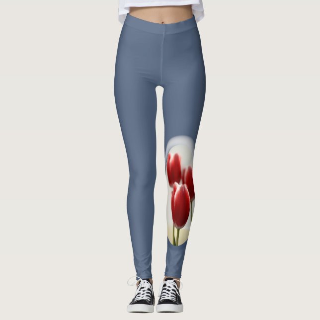 Red tulips leggings (Front)