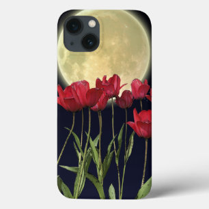 Red Tulips & Moon Artistic Device Case