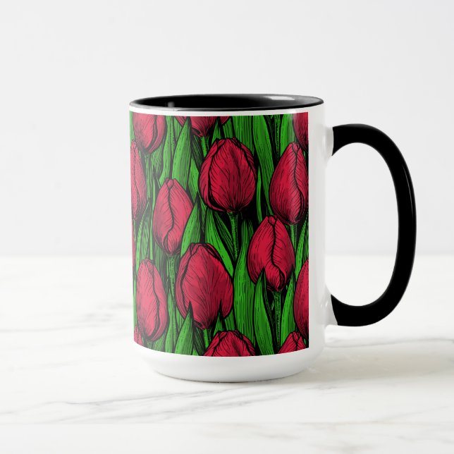 Red tulips mug (Right)