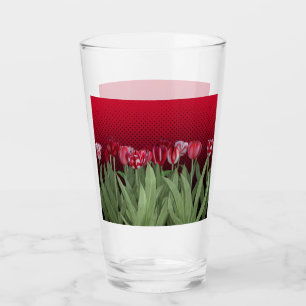 Red Tulips on Gradient Glass