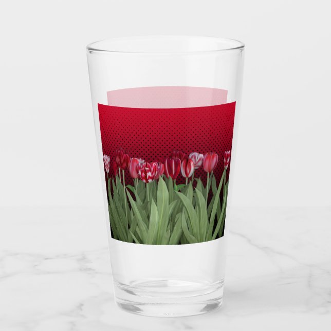 Red Tulips on Gradient Glass (Front)