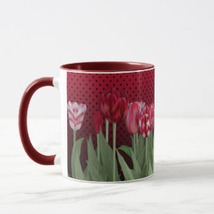 Red Tulips on Gradient Mug