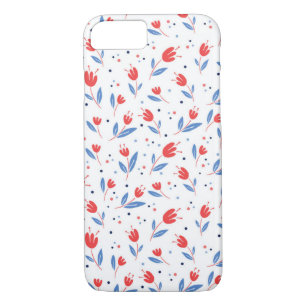 red tulips on white iPhone 8/7 case