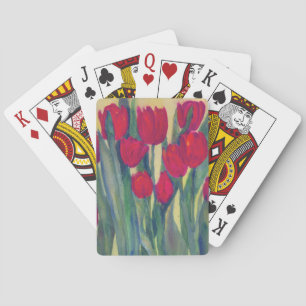 Red Tulips Playing Cards