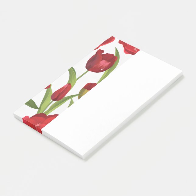 Red Tulips  Post-it Notes (Angled)