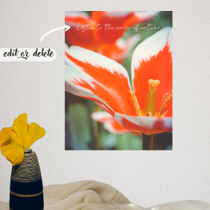 Red tulips poster