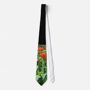 RED TULIPS TIE
