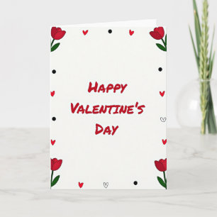 Red Tulips Valentine Card