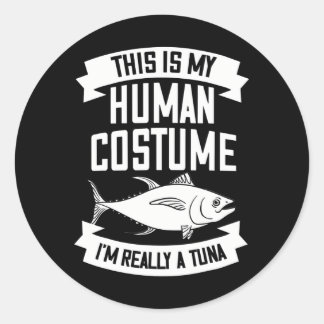 Red Tuna Bluefin Tuna Fish Classic Round Sticker