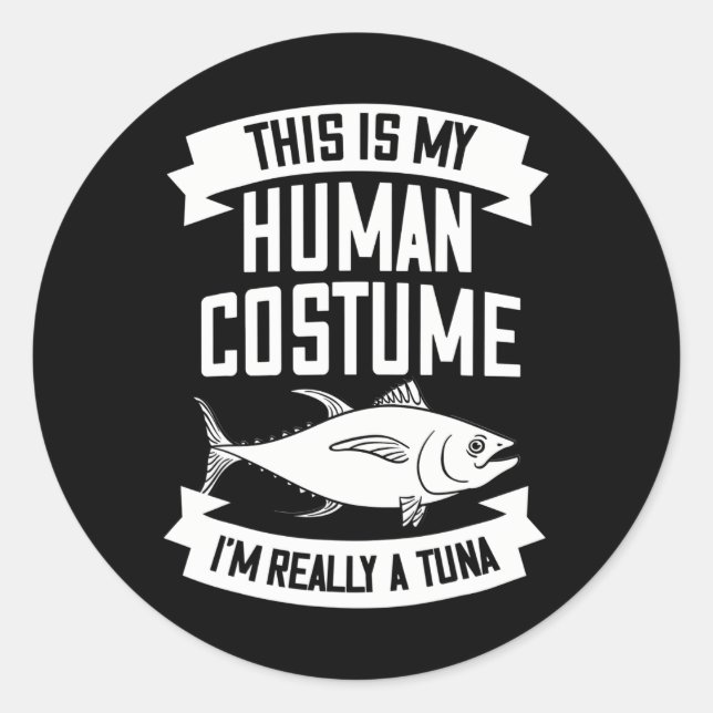 Red Tuna Bluefin Tuna Fish Classic Round Sticker (Front)