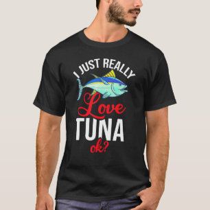 Red Tuna Fish Bluefin Fishing Salad T-Shirt