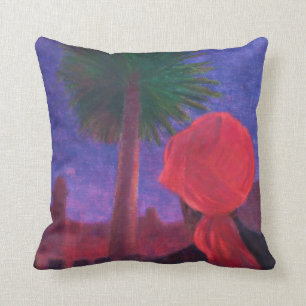 Red Turban dusk Jodhpur 2012 Cushion