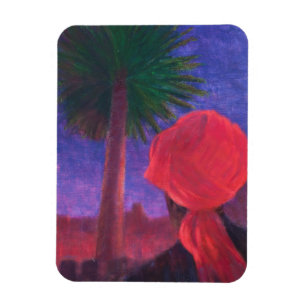 Red Turban dusk Jodhpur 2012 Magnet