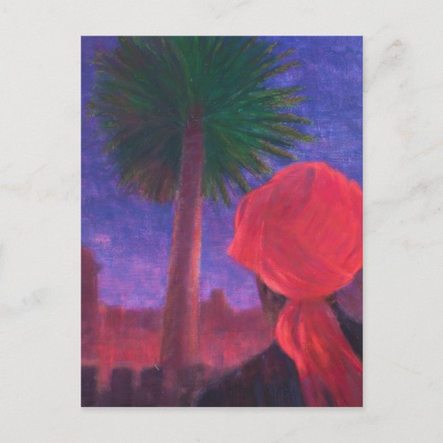 Red Turban dusk Jodhpur 2012 Postcard (Front)