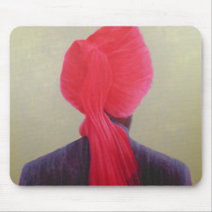 Red Turban Purple Jacket Mouse Pad