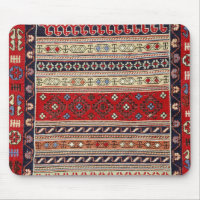 Red Turkish Rug Design Mouse Pad