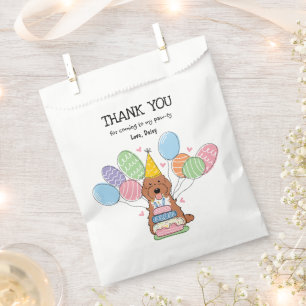 Red Tuxedo Cockapoo Cavapoo Birthday Party  Favour Bag