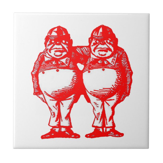 Red Tweedle Dee & Tweedle Dum Tile (Front)
