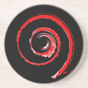 Red Twirl Coaster