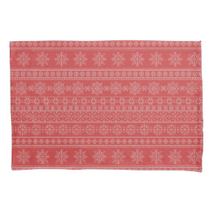 Red ugly sweater scandinavian christmas wrapping p pillowcase
