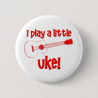 Red Ukulele 6 Cm Round Badge