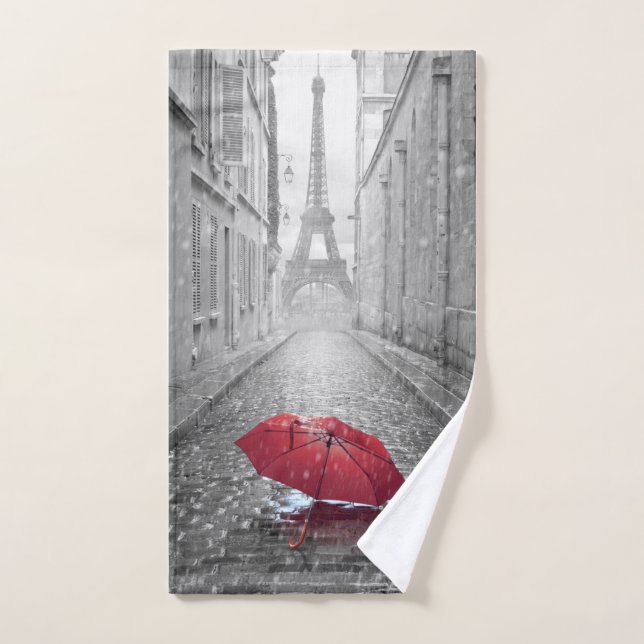 Red Umbrella Hand Towel (Hand Towel)