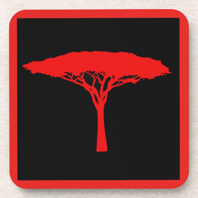 Red Umbrella Tree Coaster (Front)