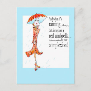 Red Umbrella Vanity Inspiration postcard