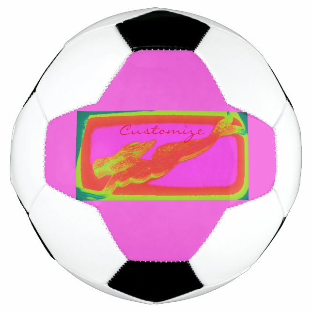 red underwater mermaid soccer ball (Front)