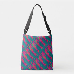 red underwater mermaids swimming crossbody bag