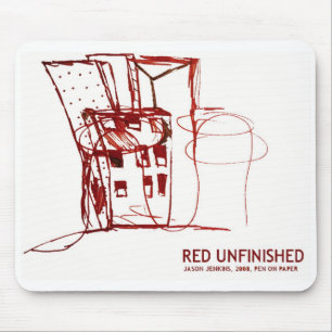 RED UNFINISHED MOUSE PAD