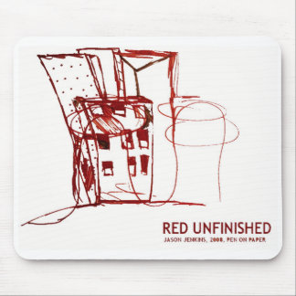 RED UNFINISHED MOUSE PAD