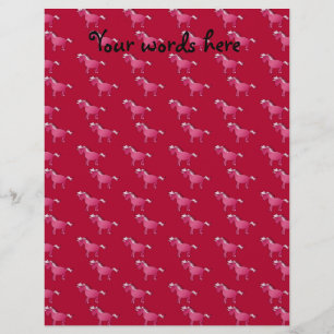 Red unicorn pattern flyer
